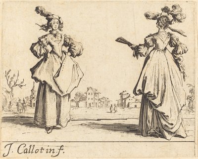 Due donne della società da Jacques Callot