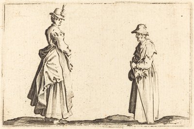 Due donne di profilo da Jacques Callot