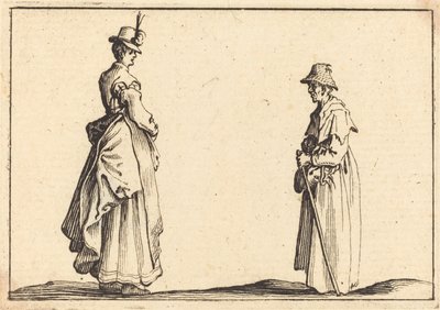 Due donne di profilo da Jacques Callot