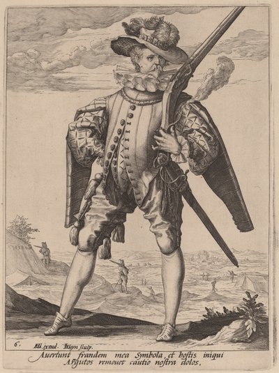 Moschettiere da Jacques de Gheyn II after Hendrik Goltzius