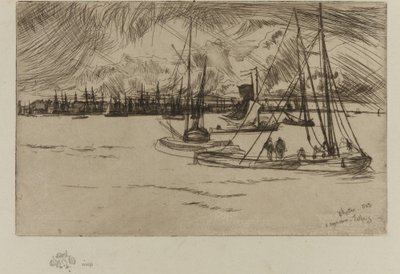 Amsterdam, dal Tolhuis, 1863 da James Abbott McNeill Whistler