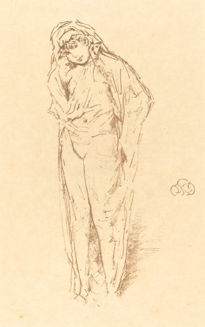 Figura drappeggiata, in piedi, 1891 da James Abbott McNeill Whistler