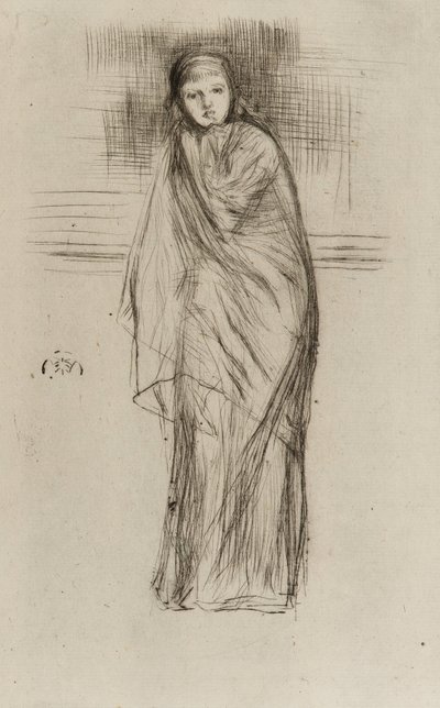 Modello drappeggiato, 1870 da James Abbott McNeill Whistler