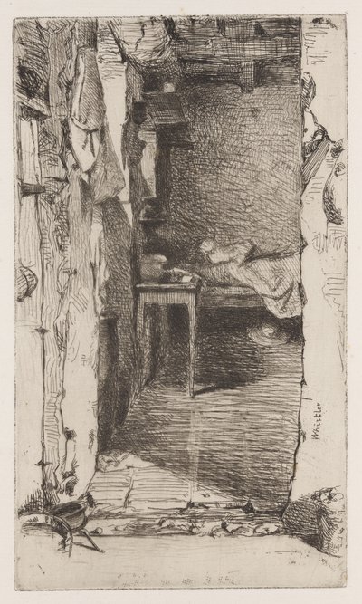 Raccoglitori di stracci, Quartier Mouffetard, Parigi da James Abbott McNeill Whistler