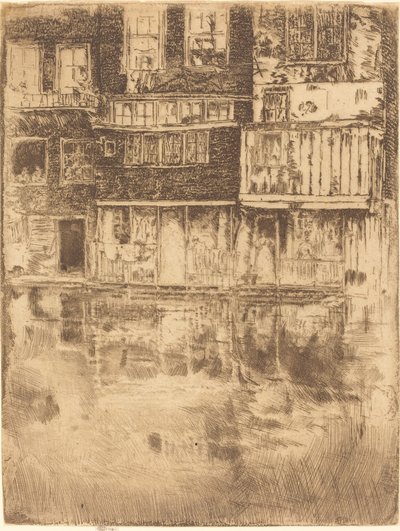 Casa quadrata, Amsterdam, 1889 da James Abbott McNeill Whistler