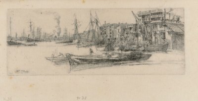 Magazzini del Tamigi, 1859 da James Abbott McNeill Whistler