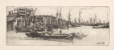 Magazzini del Tamigi, 1859 da James Abbott McNeill Whistler