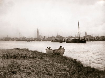 Barca a remi vicino a un canale, Rotterdam, 1898 da James Batkin