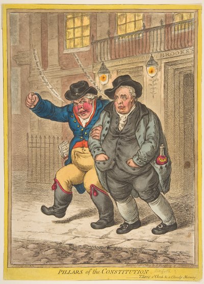 Piloni della Costituzione da James Gillray