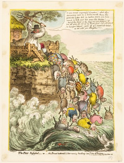 I Maiali Posseduti da James Gillray