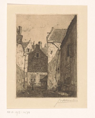 Cortile da Jan Antonius van Schooten (signed by artist)