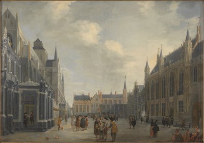 Piazza Burg a Bruges, 1672 da Jan Baptist van Meunincxhove