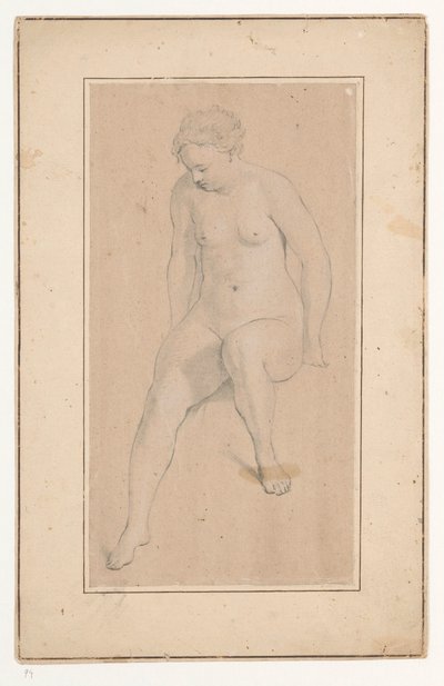 Nudo femminile seduto da Jan Brandes (possibly)