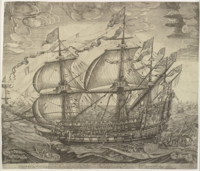 La Nave da Guerra Trekroner da Jan Diricks van Campen