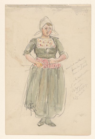 Ragazza in Costume Tradizionale da Jan Hoynck van Papendrecht