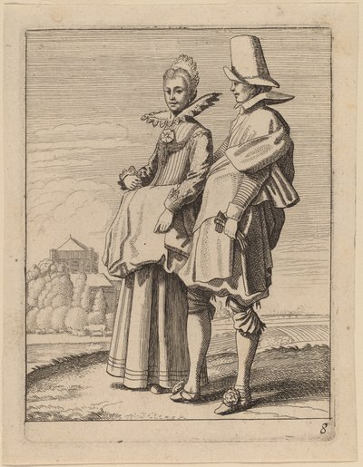 Due figure in costume da Jan van de Velde II