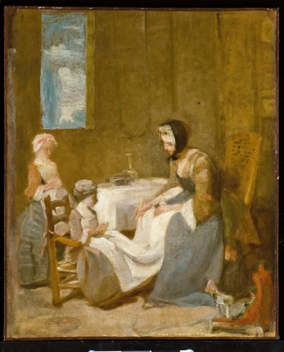 Le Bénédicité, uno schizzo da Jean Baptiste Simeon Chardin