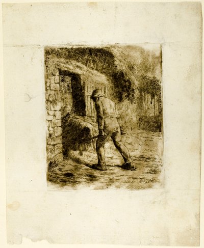 Contadino con carriola da Jean Francois Millet