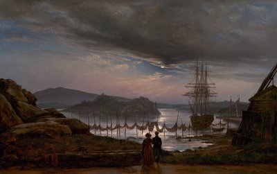 Vista da Vaekero vicino a Christiania da Johan Christian Dahl