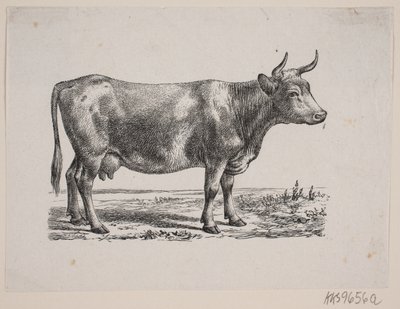 Una mucca da Johan Frederik Rosenstand