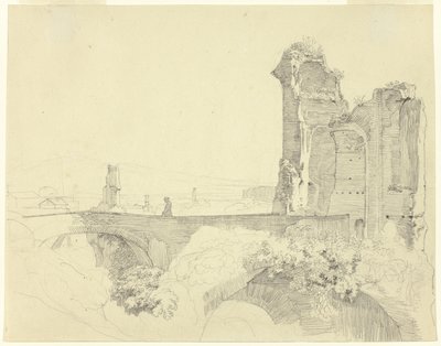 Ponte e torre in rovina da Johann Christoph Erhard