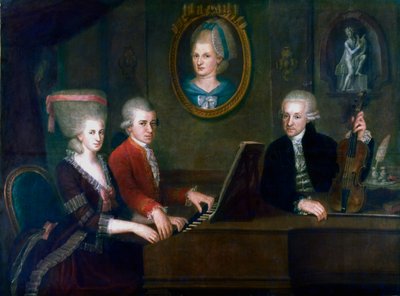 La Famiglia Mozart, 1780-1781 da Johann Nepomuk della Croce