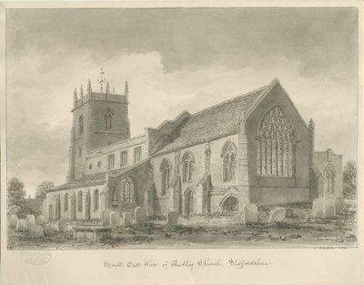 Chiesa di Audley (disegno a seppia, 1840) da John Buckler