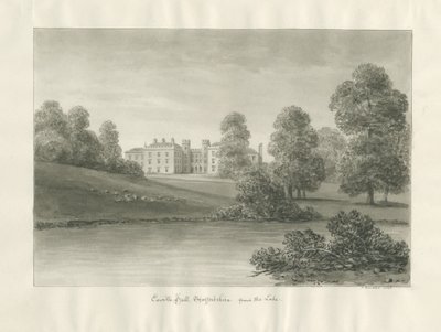 Enville Hall: disegno a seppia da John Buckler