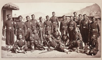 Squadra di baionette del 4° Reggimento Goorkha, 1878 da John Burke