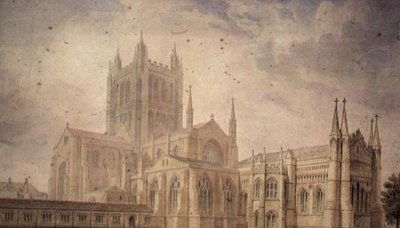 Cattedrale di Hereford da John Chessell Buckler