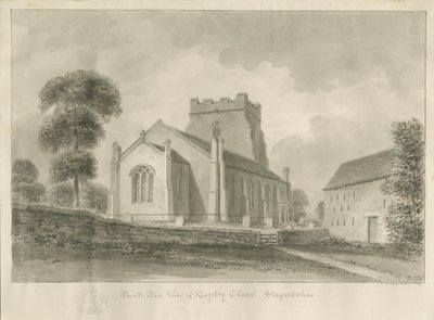 Chiesa di Kingsley: disegno a seppia, 1841 da John Chessell Buckler