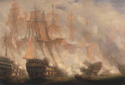 La battaglia di Trafalgar da John Christian Schetky