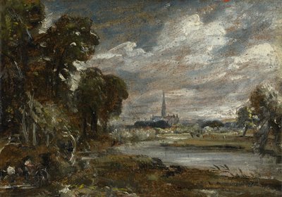 Cattedrale di Salisbury dal fiume Nadder, c.1829 da John Constable