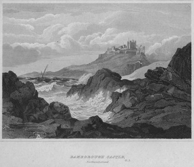 Castello di Bamburgh, Northumberland, 1814 da John Greig