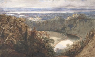 Veduta di Chepstow, Galles, 1834 da John Scarlett Davis