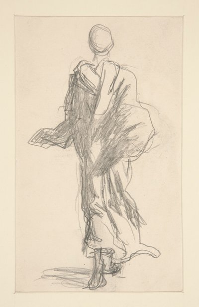 Vista posteriore di una figura drappeggiata da John Singer Sargent