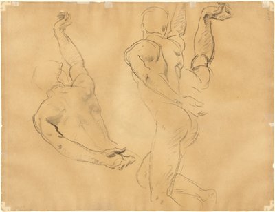 Studi di nudi maschili [verso], 1918-1919 da John Singer Sargent