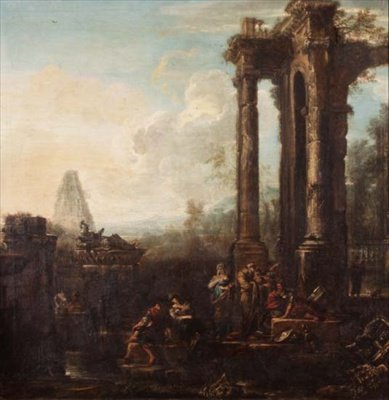 Un capriccio di rovine classiche da John Wootton