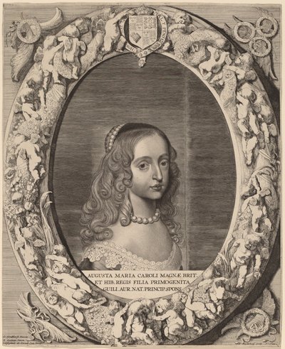 Maria I Stuart da Jonas Suyderhoff after Gerrit van Honthorst