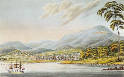 Veduta di Hobart Town da Joseph Lycett