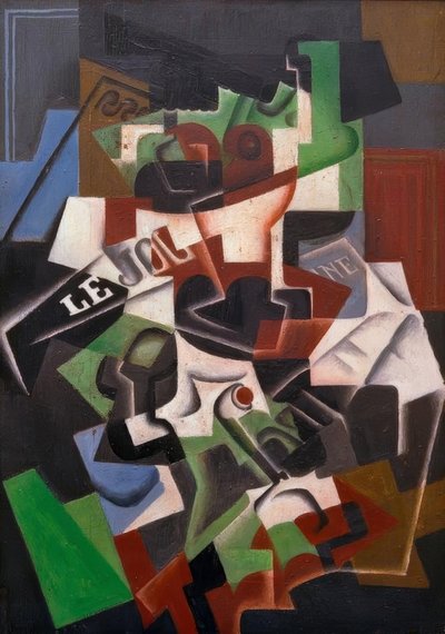 Compotier, pipa e giornale da Juan Gris