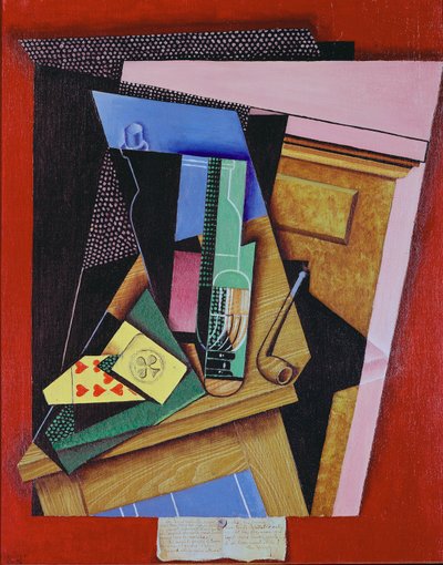 Natura morta con una poesia da Juan Gris