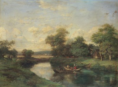 Paesaggio al bordo di un fiume da Jules Andre