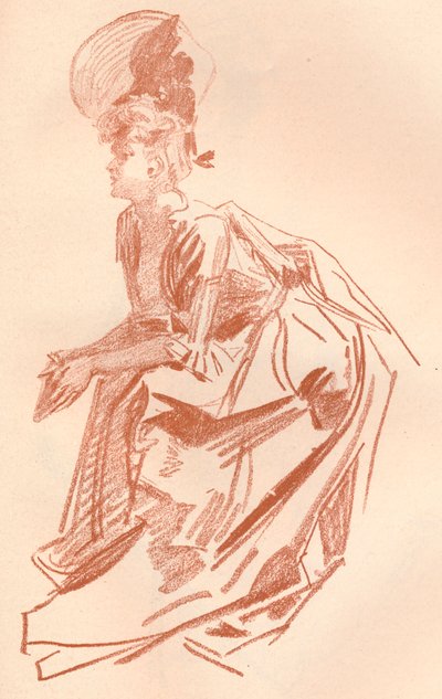 Disegno in sanguigna, c1900 1903-1904 da Jules Cheret