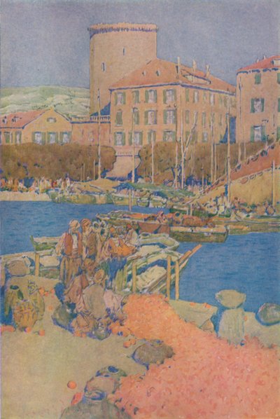 La piazza del mercato a Spalato, 1913 da Jules Guerin