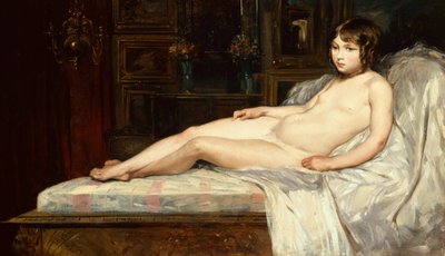 Giovane nudo reclinato da Jules Joseph Lefebvre