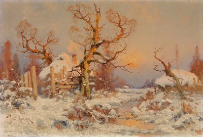 Paesaggio invernale al tramonto da Juli Julievich Klever