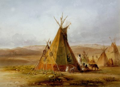 Accampamento degli Assiniboin / Tipi / Karl Bodmer da Karl Bodmer