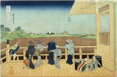 La sala Sazaidô del tempio Gohyaku-Rakanji da Katsushika Hokusai