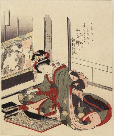 Donna che Sistema Bonkei, 1820-1834 da Katsushika Hokusai